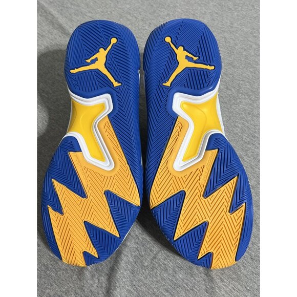 Jordan One Take 4‎ Shoes Mens Size 11 White Blue Yellow Basketball DO7193-164 main image 4